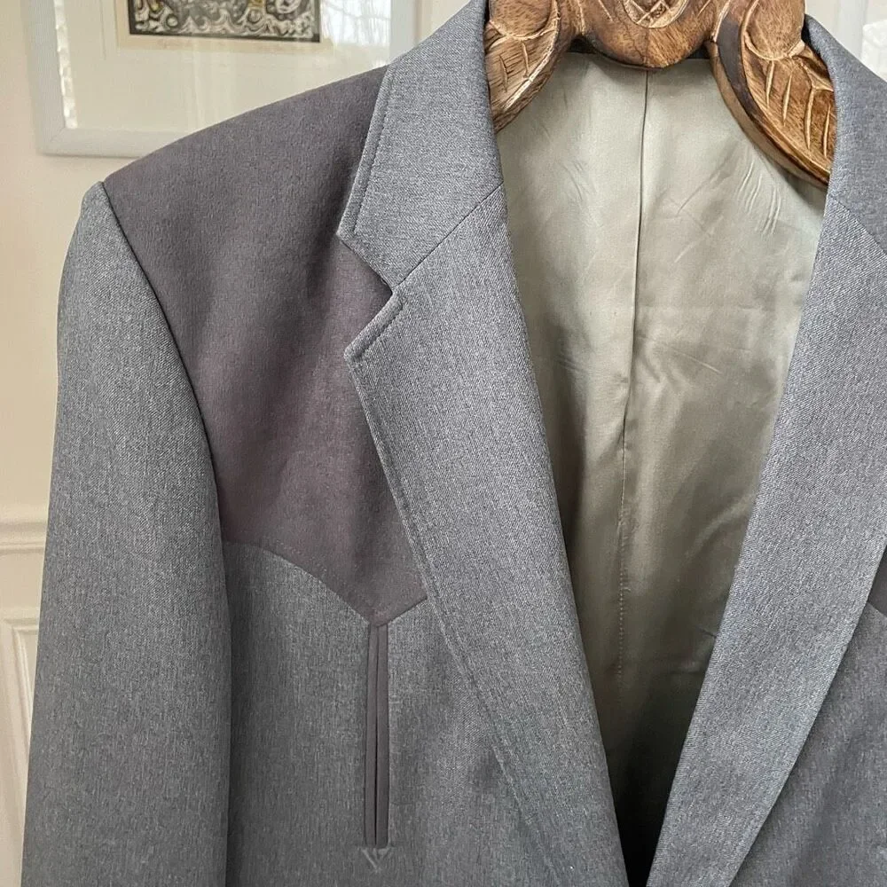Circle S Men's Boise Western Suit Coat Grey $180 48L